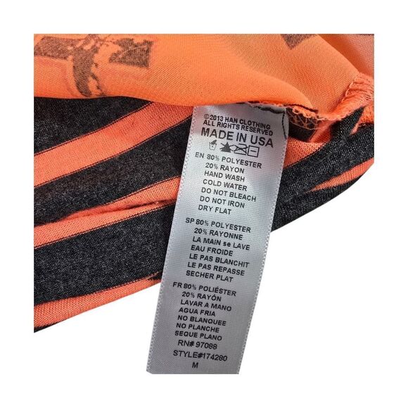 The Classic Orange and Black Striped Tank Top - Picture 6 of 7